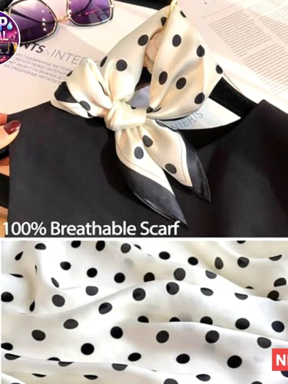Silky Satin Scarf for Women Lightweight Head Wrap Sleeping Accessory